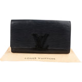 Louis Vuitton Noir Epi Leather Portefeuille Louise Wallet