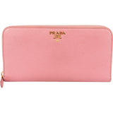 Prada Saffiano Leather Zip Around Wallet
