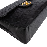 Chanel Quilted Lambskin 24 K Gold Maxi Single Flap Crossbody Bag