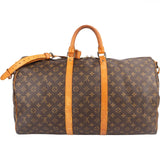 Louis Vuitton Monogram Canvas Keepall 55 Bandoulière Travel Bag