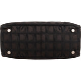 Chanel Dark Brown Monogram New Travel Line Small Tote Shoulder Bag