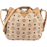 MCM Monogram Visetos Drawstring Bucket Crossbody Bag