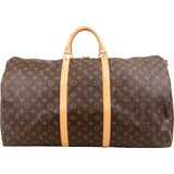 Louis Vuitton Monogram Canvas Keepall 60 Bandoulière Travel Bag
