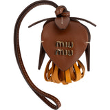 Miu Miu Bicolor Leather Flower Bag Charm