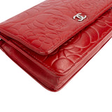 Chanel Camellia Lambskin Leather Wallet on Chain Crossbody Bag
