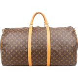 Louis Vuitton Monogram Canvas Keepall 60 Bandoulière Travel Bag