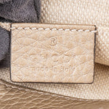 Gucci Pebbled Metallic Leather Soho Mini Saddle Chain Crossbody Bag