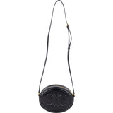 Celine Leather Cuir Triomphe Oval Purse Crossbody Bag - vintageandkickz