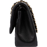 Chanel Quilted Lambskin Gold Jumbo Double Flap Crossbody Bag