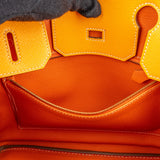 Hermès Jaune D`Or / Orange Verso Epsom Gold Birkin 30 Handbag