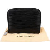 Louis Vuitton Noir Epi Leather Zippy Coin Purse Wallet
