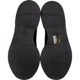 Prada Black Brushed Patent Leather Loafers (37)