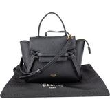 Celine Black Grained Calfskin Pico Mini Belt Handbag