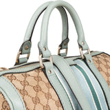 Gucci Monogram GG Canvas Vintage Web Boston Bag Handbag