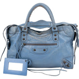 Balenciaga Blue Leather Classic City Handbag
