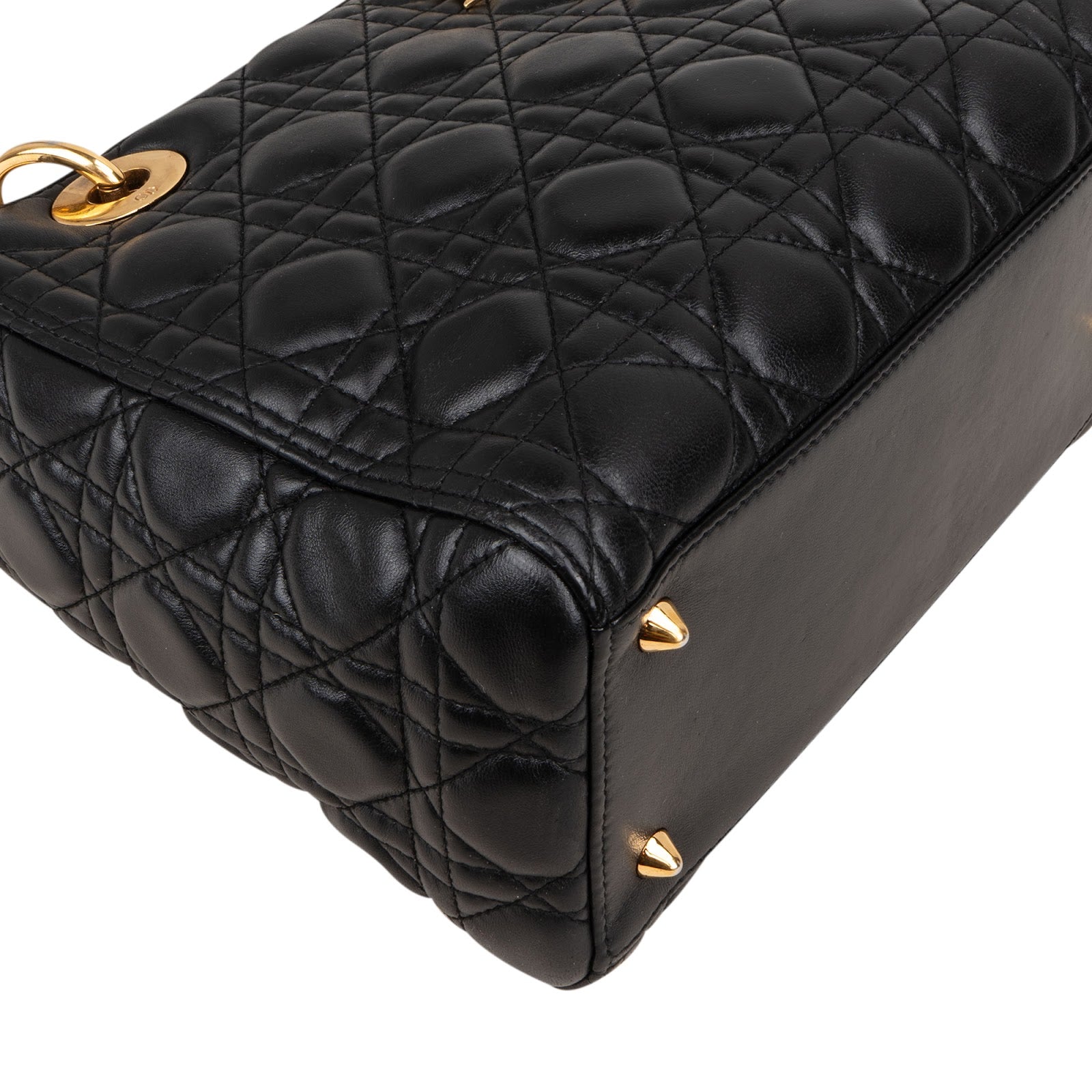[🔄️B07 / F27] Christian Dior Quilted Lambskin Medium Lady Dior Handbag - vintageandkickz