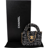 Chanel Quilted Tweed Nano Kelly Crossbody Handbag