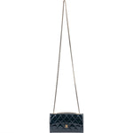 Chanel Quilted Patent Leather Single Flap Crossbody Bag - vintageandkickz