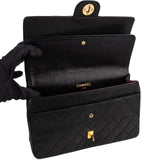 Chanel Quilted Lambskin 24K Gold Double Flap Shoulder Bag