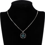 Christian Dior Silver Tone Star Emblem Pendant Necklace