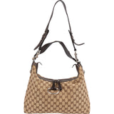 Gucci Monogram GG Canvas Abbey Horsebit Shoulder Bag