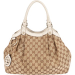 Gucci Monogram GG Canvas Sukey Hobo Handbag - vintageandkickz