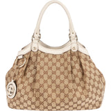 Gucci Monogram GG Canvas Sukey Hobo Handbag - vintageandkickz