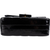 Chanel Patent Leather Chocolate Bar 24K Gold Single Flap Crossbody Bag