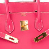 Hermès Rose Tyrien Epsom Leather Gold Birkin 35 Handbag