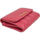 Miu Miu Matelassé Nappa Leather Small Compact Wallet