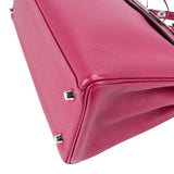 Hermès Tosca Clemence Leather Palladium Kelly 32 Handbag