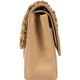 Chanel Quilted Lambskin 24K Gold Double Flap Shoulder Bag