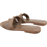 Hermès Taupe Epsom Leather Oran Sandals (36)