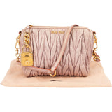 Miu Miu Matelassé Nappa Leather Shoulder Bag