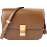 Celine Brown Calfskin Classic Box Medium Crossbody Bag