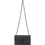 Saint Laurent Grain De Poudre Embossed Leather Kate Chain Crossbody Bag