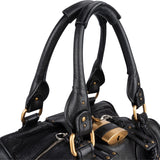 Chloé Studded Pebbled Leather Large Paddington Satchel Handbag