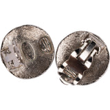 Chanel Hammered Studded 1997 CC Clip-On Earrings