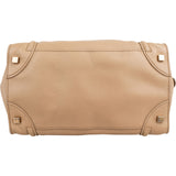 Céline Drummed Calfskin Luggage Tote Handbag