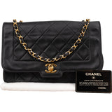 Chanel Quilted Lambskin 24K Gold Single Flap Crossbody Bag