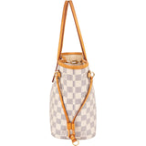 [🔄️B08 / F26] Louis Vuitton Monogram Damier Azur Canvas Neverfull MM Shoulder Bag - vintageandkickz