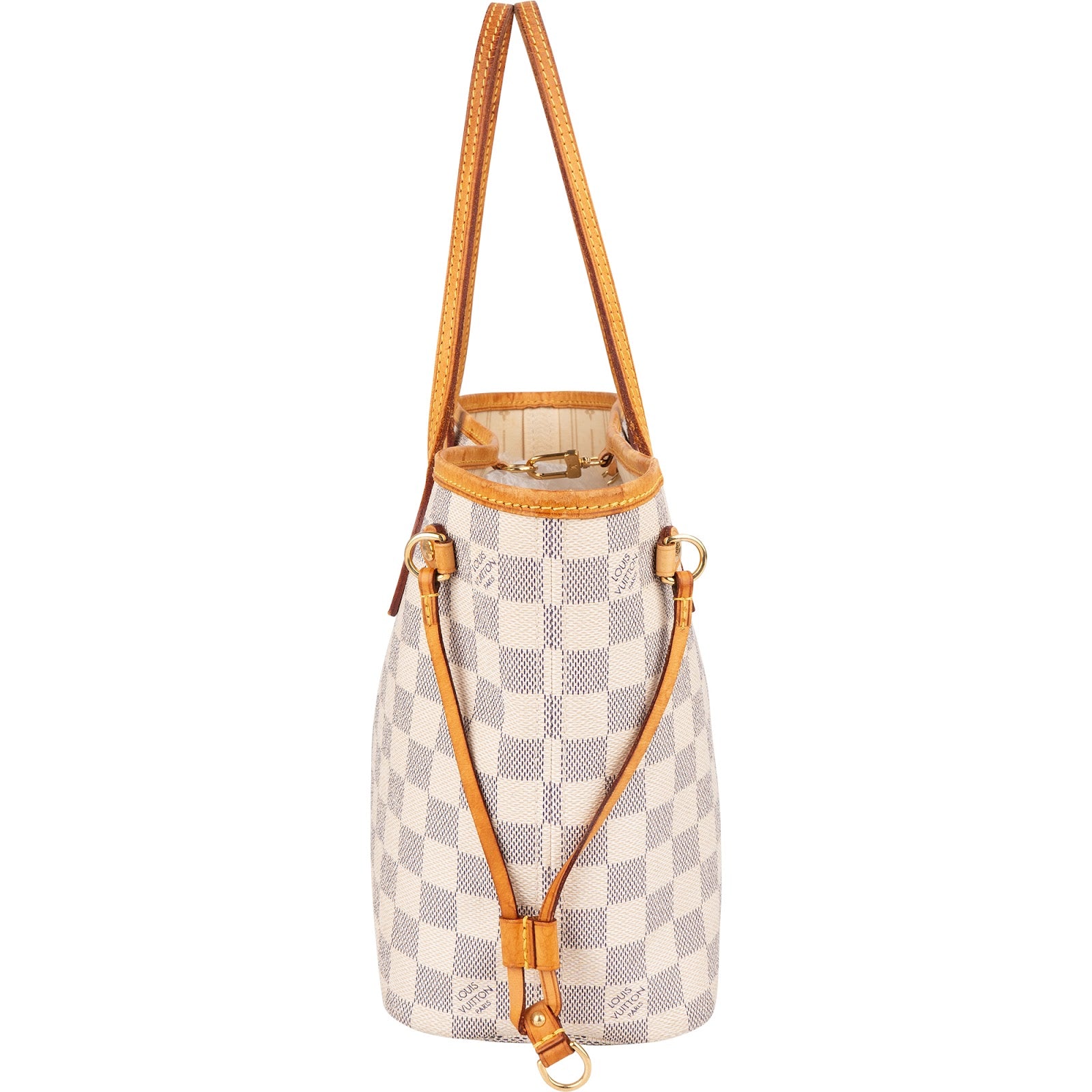 [🔄️B08 / F26] Louis Vuitton Monogram Damier Azur Canvas Neverfull MM Shoulder Bag - vintageandkickz