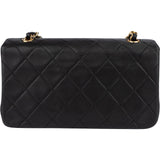 Chanel Quilted Lambskin 24K Gold Single Flap Crossbody Bag