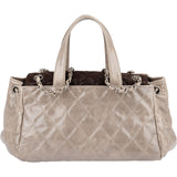 Chanel Glazed Quilted Lambskin Portobello Tote Shoulder Handbag