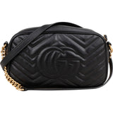 Gucci Chevron Leather GG Marmont Camera Crossbody Bag