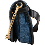 Prada Multicolor Embroidered Denim Cahier Belt Crossbody Bag