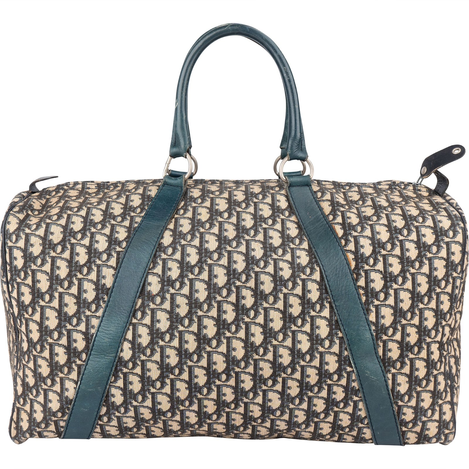 Christian Dior Monogram Trotter Monogram Boston 45 Travel Bag - vintageandkickz