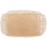 Miu Miu Suede and Crochet Bow City Handbag - vintageandkickz