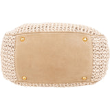Miu Miu Suede and Crochet Bow City Handbag - vintageandkickz