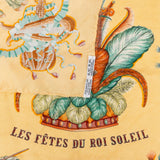 Hermès Les Fêtes du Roi Soleil Silk Carre 90 Scarf Tuch